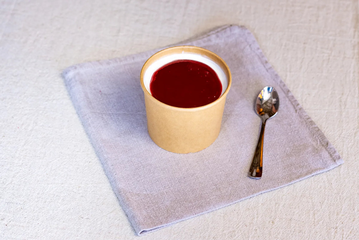 Panna Cotta Vanille, Coulis de Fruits Rouges